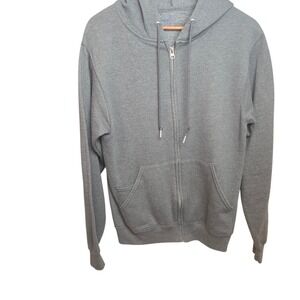 Full Zip Hoodie Women's Sweatshirt Activewear Athleisure Cozy  Gray Casual Small